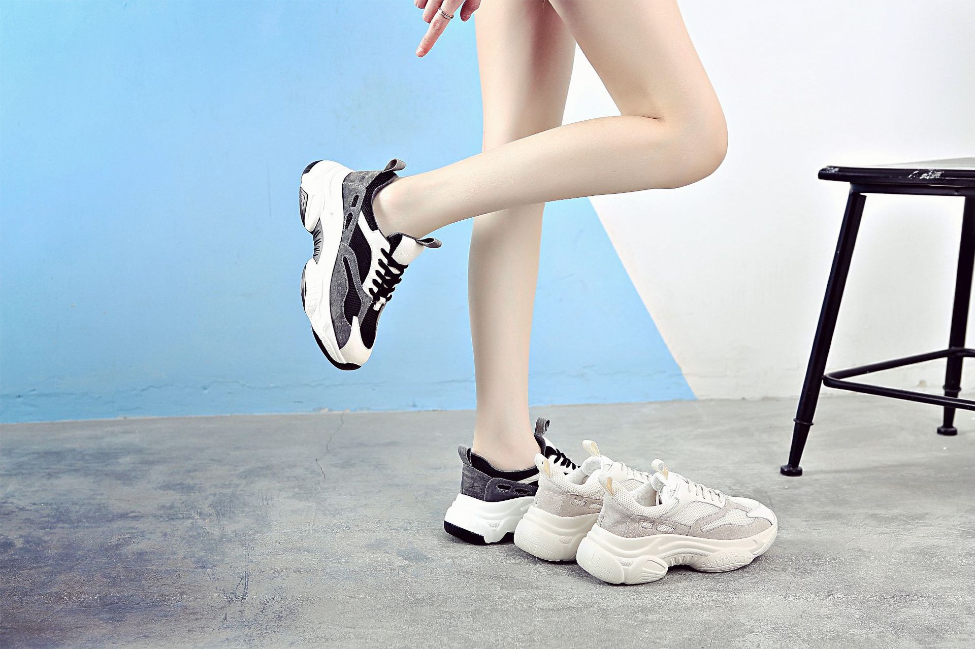 Baskets femme en Vison - Ref 3421260 Image 22