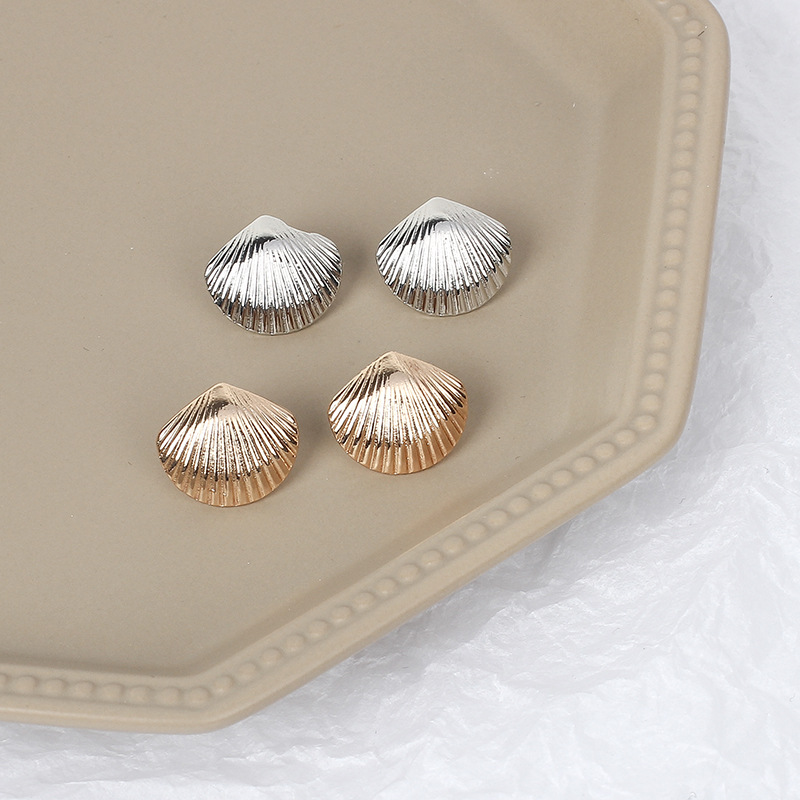 9g Weight Earrings Classification Women'S Gender Gold, Silver Color Shell Seahorse Starfish Gold Earrings 11