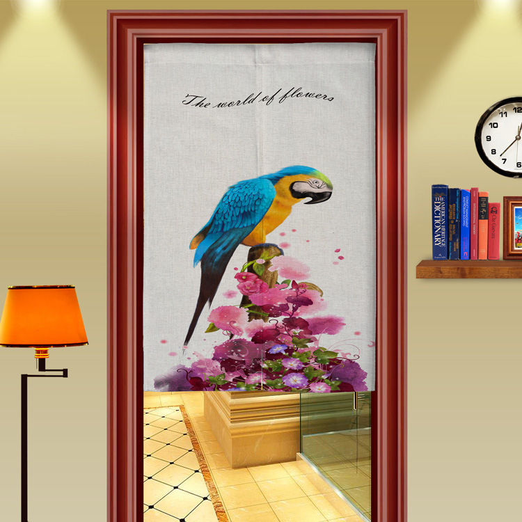 Partition curtain curtain curtain hook and loop Japanese decorative cafe bar fabric curtain with logo wholesale