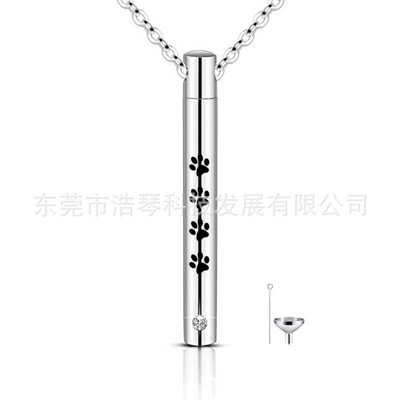 Нержавеющая сталь урна ожерелье в память родственников любимчика пользовательских ювелирных изделий творческий может открыть флакон духов кулон
