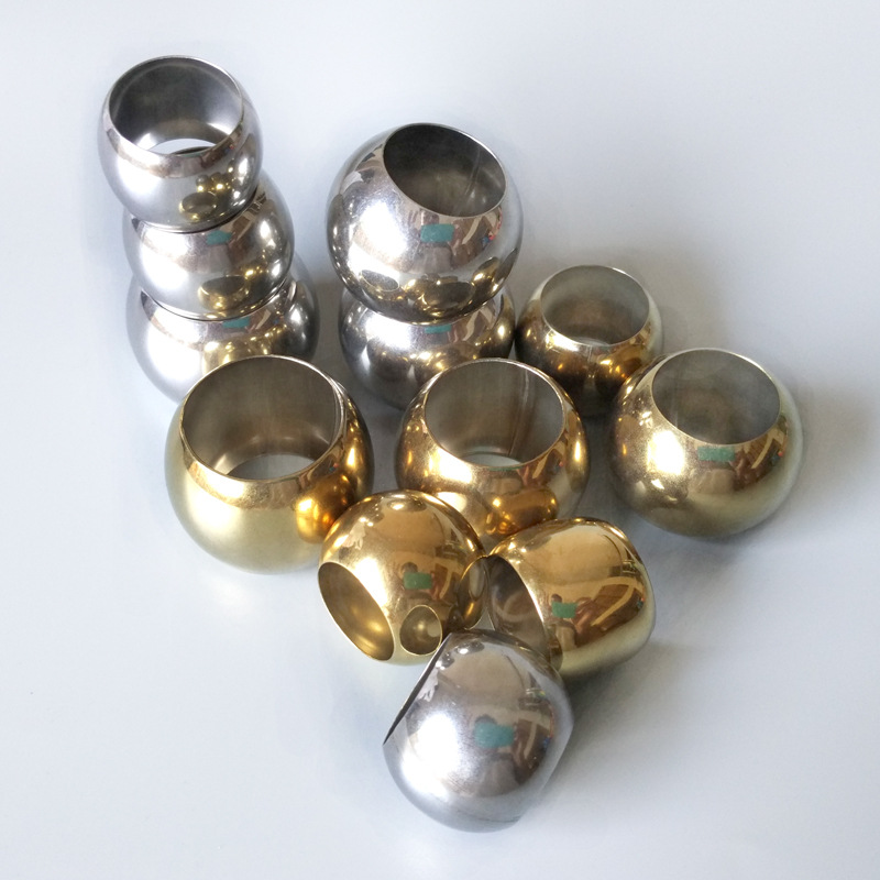 304不锈钢冲孔球门窗楼梯空心装饰双孔球 精品圆球工厂直销多规格