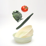 厨房圆形塑料镂空沥水洗菜洗水果 沥水篮