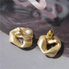 Silver needle, metal earrings, golden ear clips, silver 925 sample, simple and elegant design, no pierced ears