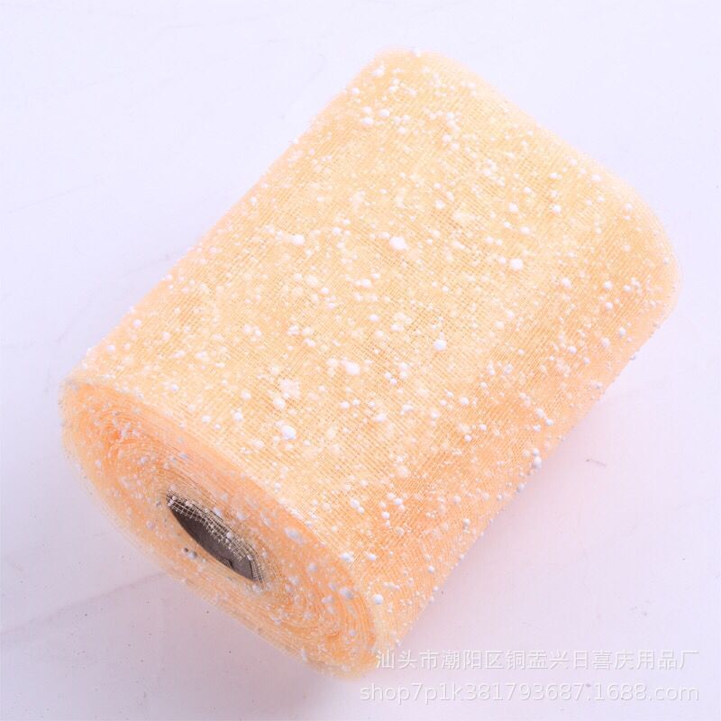 Hilo de punto de nieve 15cm de ancho de material de papel de embalaje de flores paquete al por mayor cabeza de flor de copo de nieve gasa tienda de flores suministros