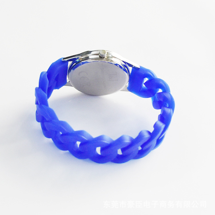 硅胶麻花手表 麻花硅胶石英手表  镂空硅胶麻花手表