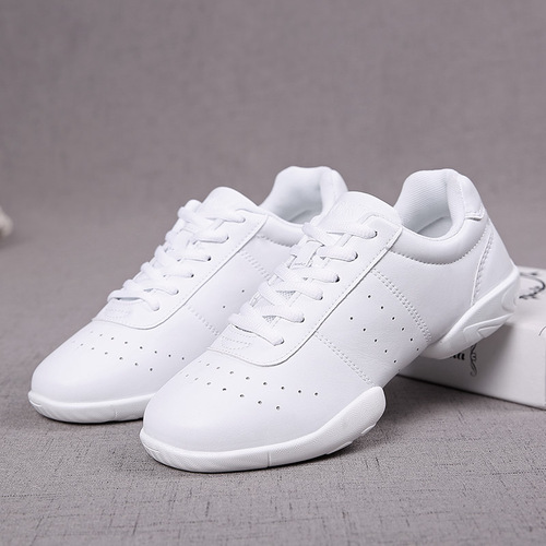 Team competitive gymnastics shoes white fitness shoes sport cheerleading shoes for women training competition shoes soft soles children