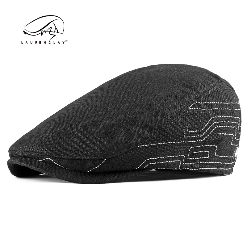 Británico retro artístico boina de los hombres de estilo coreano casual sombrero delantero casquillo enarbolado verano de las mujeres transpirable moda delgada