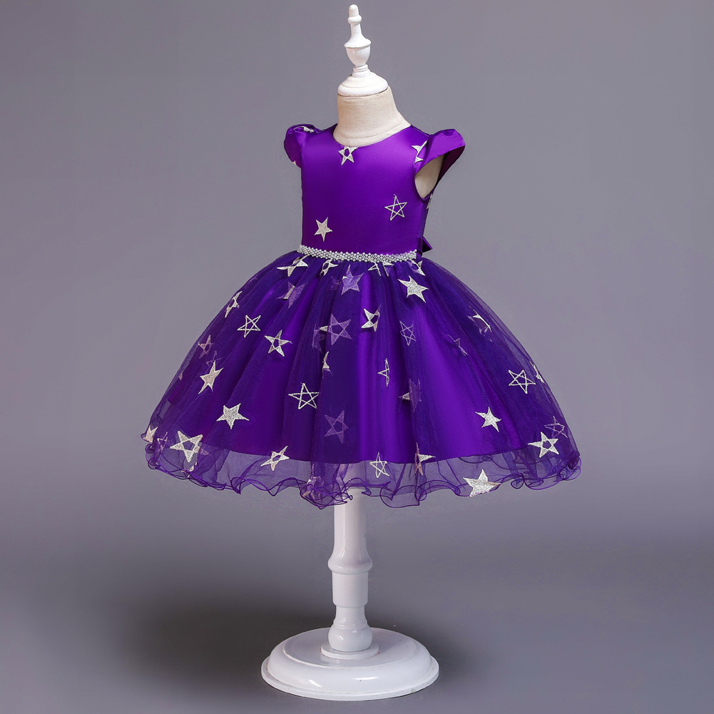 Nuevo Vestido Para Niños Niñas Princesa Pettiskirt Niña De Las Flores Halloween Navidad Bruja Estrella Disfraz display picture 16