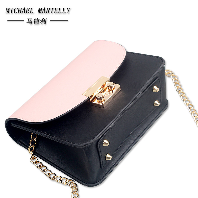 Bag Women's 2019 New Fashion Spring and Summer Chain Crossbody Bag PU Leather Shoulder Bag Women's Mobile Phone Bag Small Square Bag