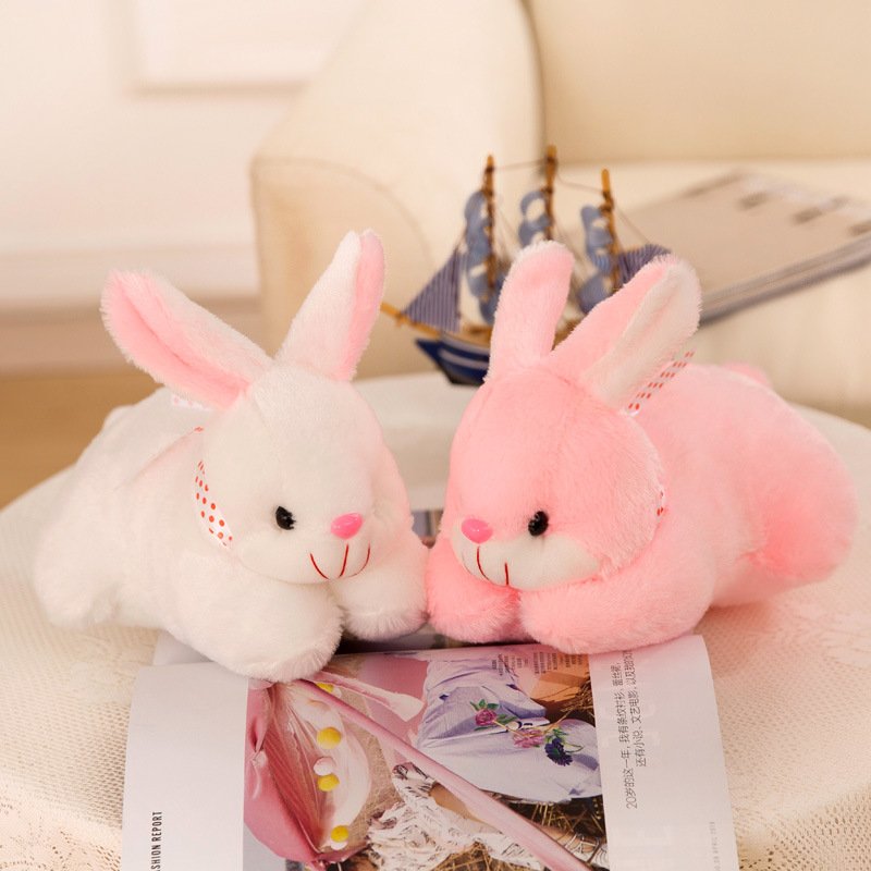 小白兔毛绒玩具趴趴兔子公仔玉兔情侣兔兔大号儿童生日礼物女娃娃|ru