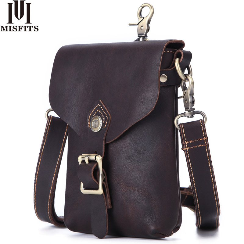 Men's Cross-border Genuine Leather Shoulder Crossbody Bag Multi-kinetic Mobile Phone Coin Purse Top-layer Cowhide Retro Casual Waist Bag Men's Cross-border Genuine Leather Shoulder Crossbody Bag Multi-kinetic Mobile Phone Coin Purse Top-layer Cowhide Retro Casual Waist Bag