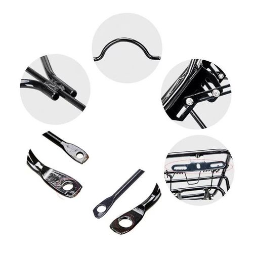 Bicycle mountain bike rear rack V brake disc brake universal manned steel rack hollow tail rack rear hanger cross-border