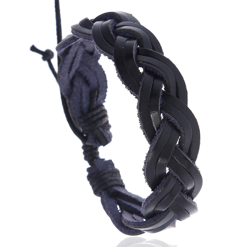 New accessories retro leather bracelet simple woven leather bracelet bracelet wholesale