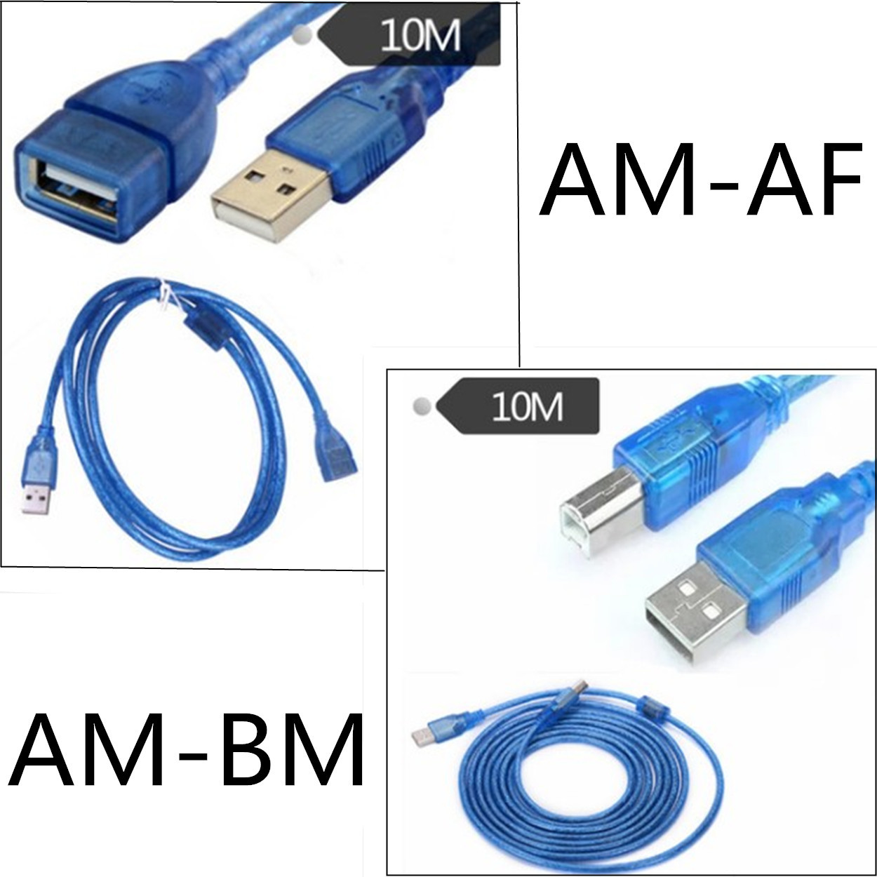 USB 2.0 A male to A female extension Pri...