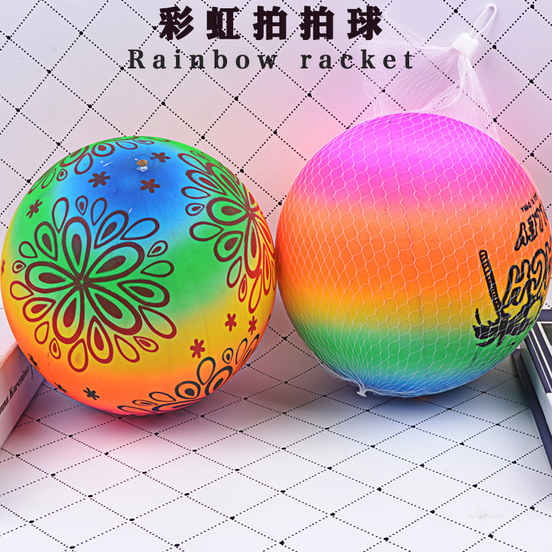 Inflatable toys for children PVC Rainbow Ball Stall Best Sellers Child Toys wholesale One piece On behalf of Elastic force Pat the ball