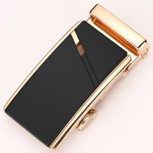 Guanpin Hardware 3.5 men's belt buckle automatic buckle belt Korean style trendy casual middle-aged youth business belt