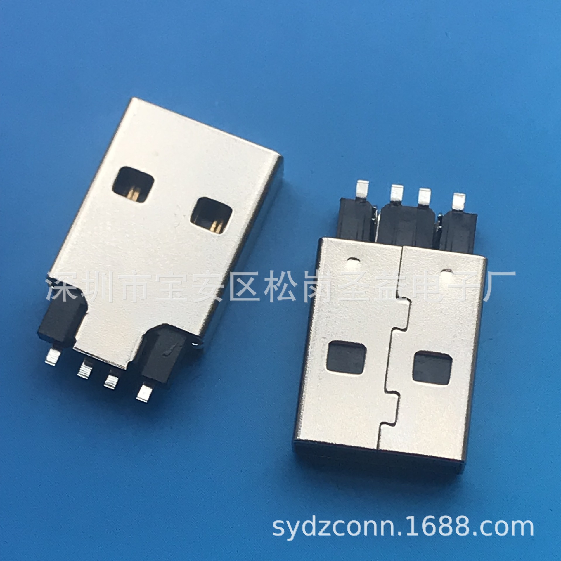 A公反向贴片 USB2.0 AM反向胶芯SMT 4P沉板180度贴板LCP耐高温-阿里巴巴