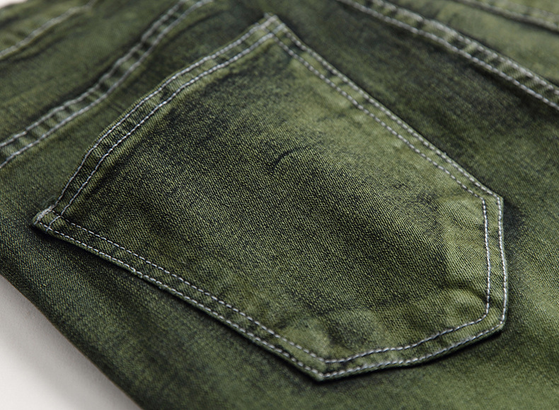 Jeans homme coupe droite pantalon denim élastique décontracté_voghion.com