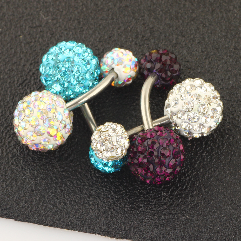 Amazon Hot Sale 4-8 Piece Stainless Steel Clay Belly Button Rings Set - Body Piercing Jewelry detail image 14