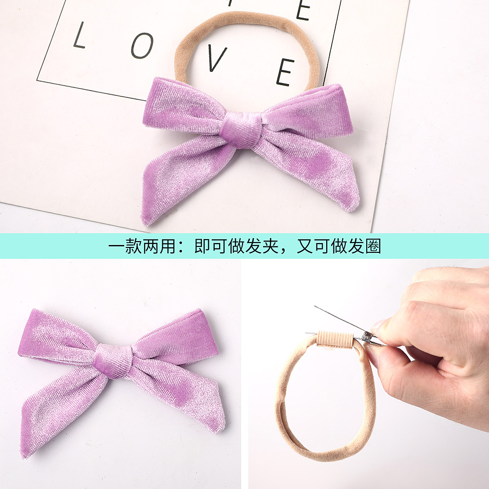 New Fashion Children Bowknot Cute Cheap Scrunchies Wholesale display picture 24
