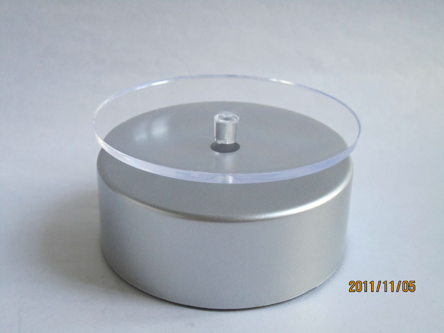 POP电动旋转展示台手机座展示架圆形塑料小马达转盘