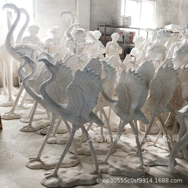 Cross-border supply LED flamingo shaped lamp, outdoor luminous waterproof landscape courtyard simulation animal decorative item detail image 6