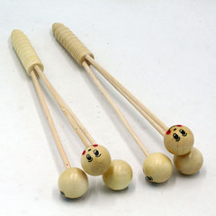 Smiling Face Knock Back Hammer Three Treasure Hammer Back Massage Machine Wooden Three Ball Hammer Massage Whip Gift Wholesale