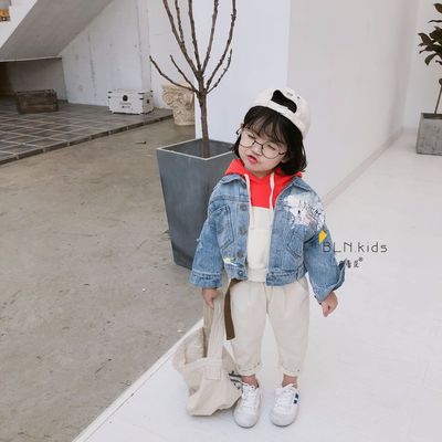 children Chaqueta 2019 Spring Female baby European version fashion jacket Children's clothing Children Easy Jacket