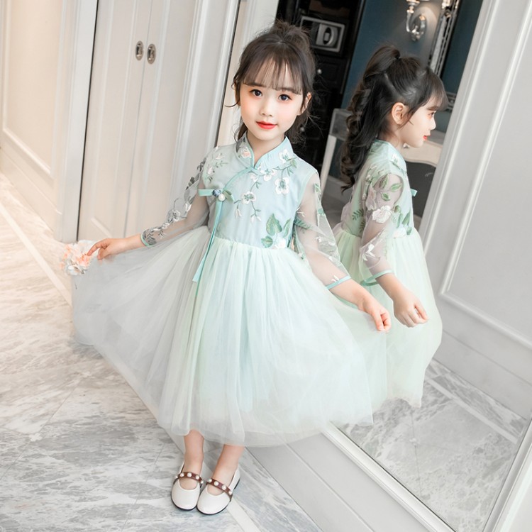 Girls dress Spring and autumn payment 2019 CUHK new pattern Korean Edition Little Girl Western style David Princess Dress