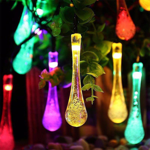 Cross-border solar bubble ball light string outdoor water drop ball Christmas lights courtyard holiday decoration light string