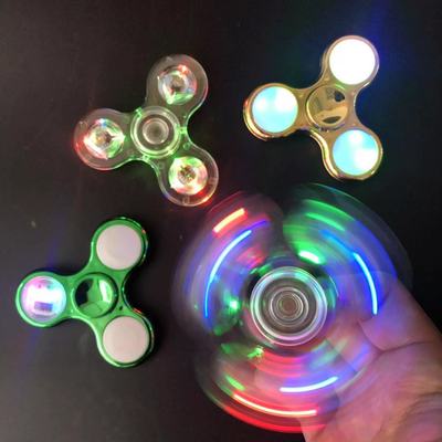 Manufactor Direct selling Fingertip gyroscope Crystal belt Noctilucent transparent LED luminescence Decompression children Toys finger top