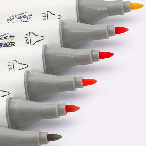 Painted design animation oily color double-headed marker pen primary school student watercolor pen art painting graffiti marker pen