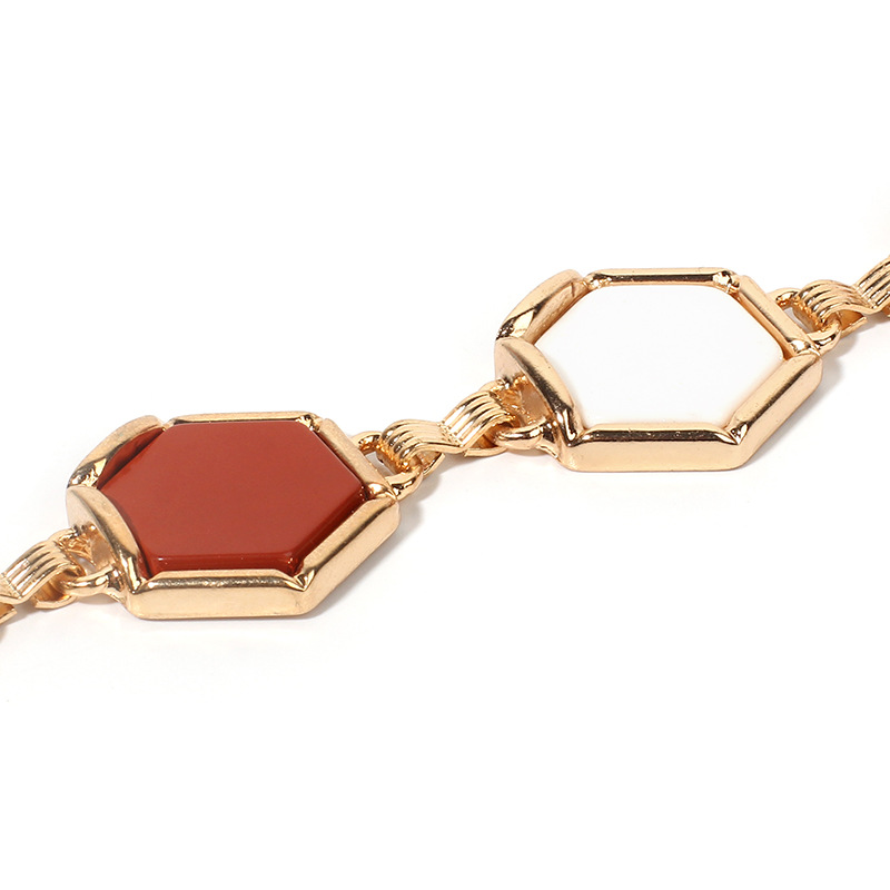 Fashion Bohemian Exaggerated Geometric Hexagon Ethnic Style Alloy Ladies Bracelet display picture 2