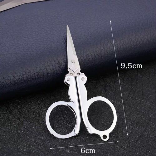 [Strongman Folding Scissors] QR5018 Medium Travel Scissors Stainless Steel Office Field Portable Knife