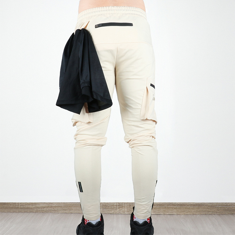 Spring and Autumn casual youth straight leg multi pocket camouflage pants, men's zippered small ankle sports pants_voghion.com