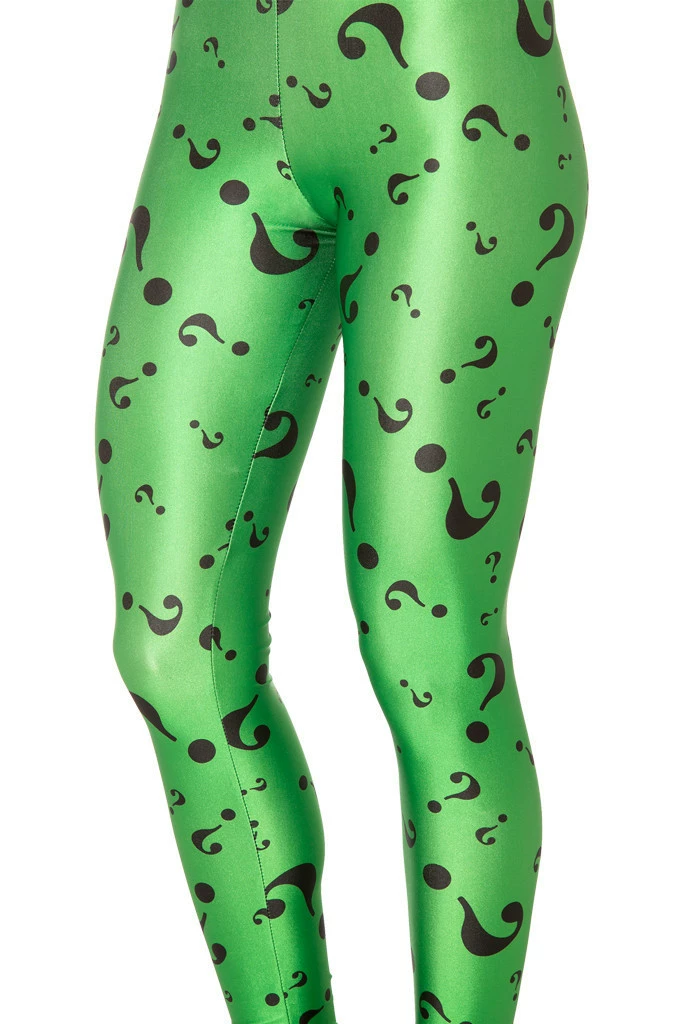 Leggings, 3D digital print, multicolour, European style, one size