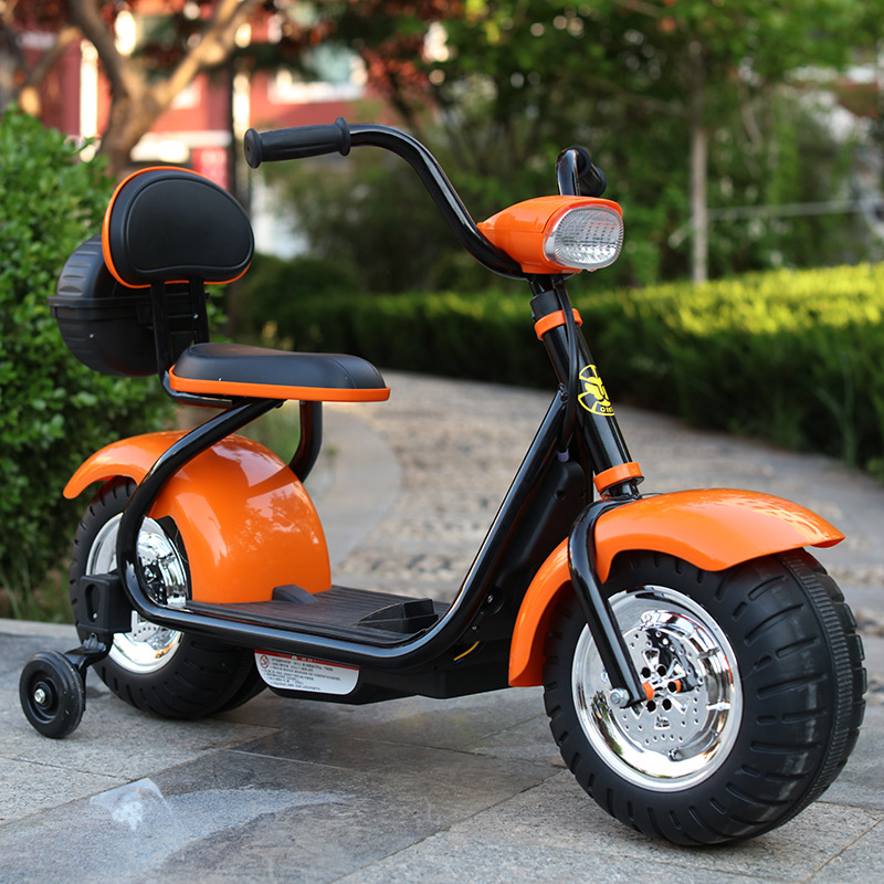 新款奇客小哈雷儿童电动摩托车童车三轮车男女宝宝 可充电 玩具车|ms