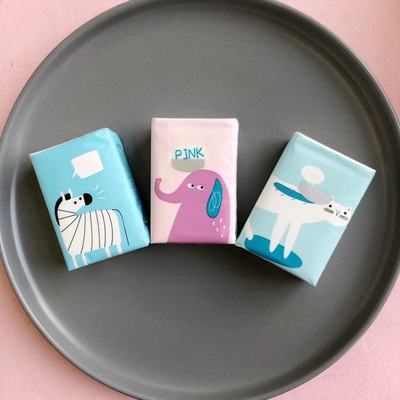 卡通三層原生木漿手帕紙無香擦手紙小包紙巾便攜式小包餐巾紙巾