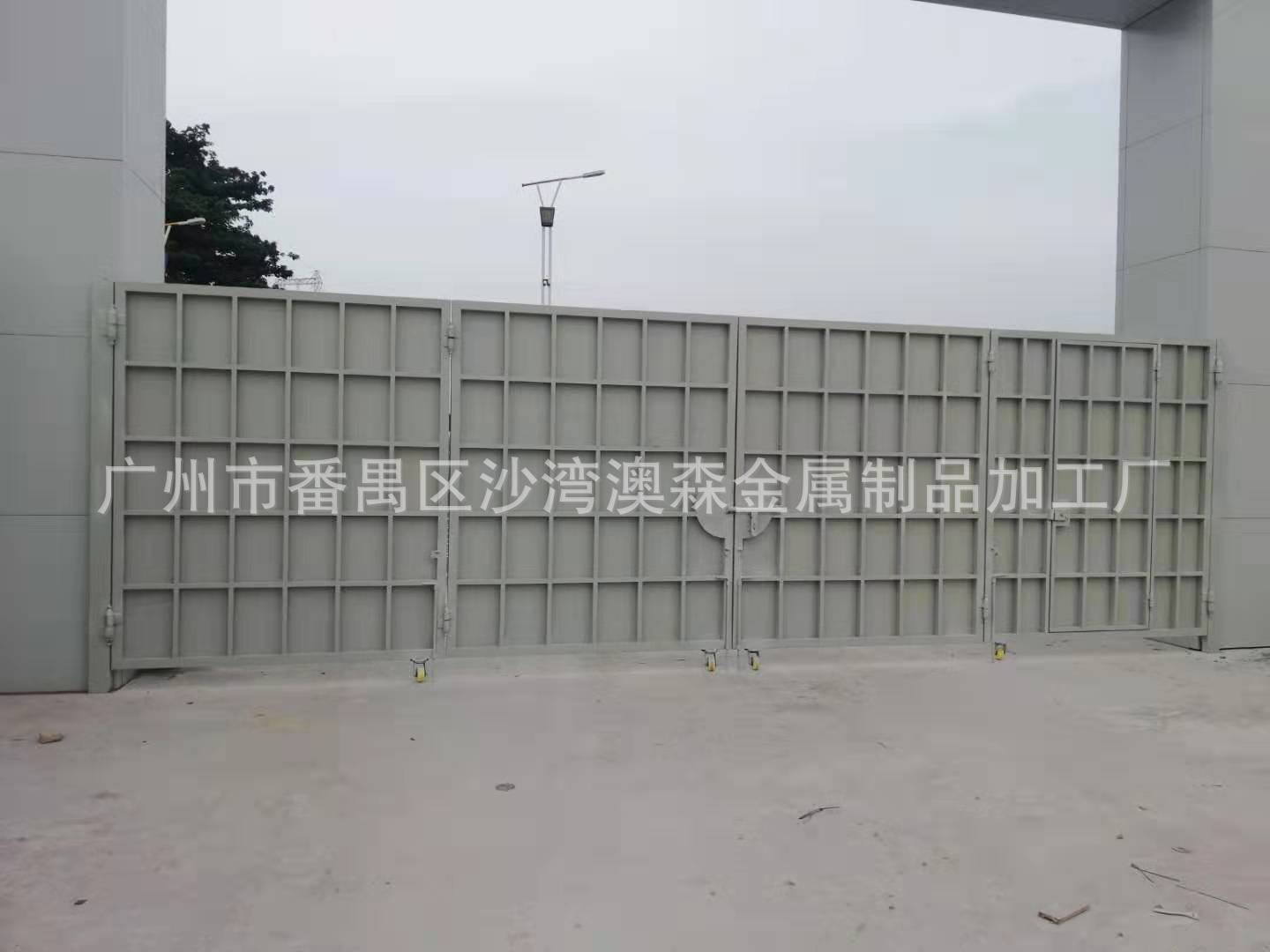 广州厂家定制施工现场临时简易铁皮大门项目部施工铁门头简易铁门-阿里巴巴