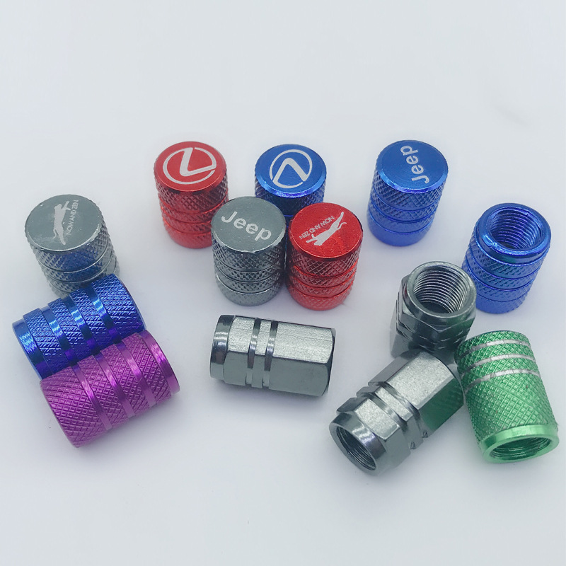 跨境专供汽车轮胎帽tire valve caps logo改装金属带车标气门嘴帽-阿里巴巴