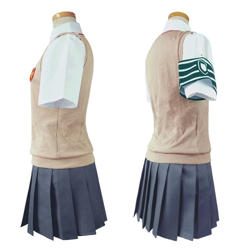 A certain scientific railgun Misaka Mikoto cosplay gun sister Shirai Kuroko Tokiwadai school uniform cos uniform