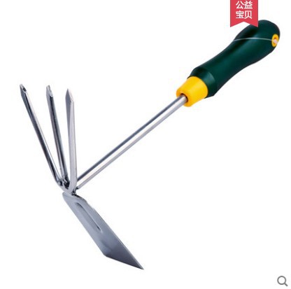美达斯 园艺工具 家用种菜挖土 不锈钢两用锄小锄头 种花养花工具