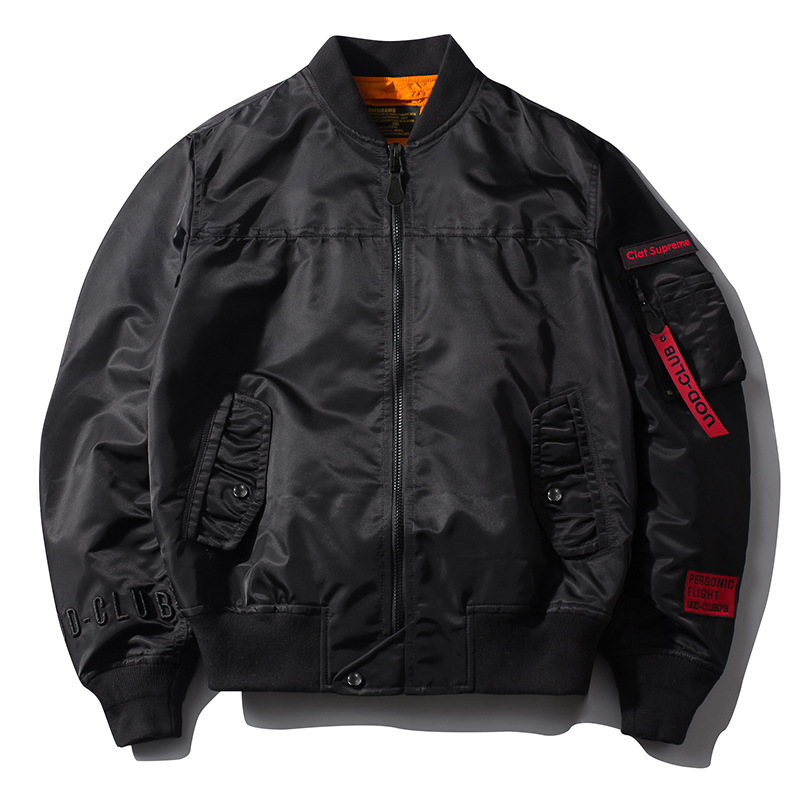 2019 transfronteriza hombres primavera y otoño nueva chaqueta de vuelo de cuello alto simple chaqueta de hombre delgada suelta casual para hombre