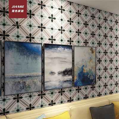 小花磚陽台浴室衛生間複古仿古北歐廚房牆磚300地磚ins風文藝清新