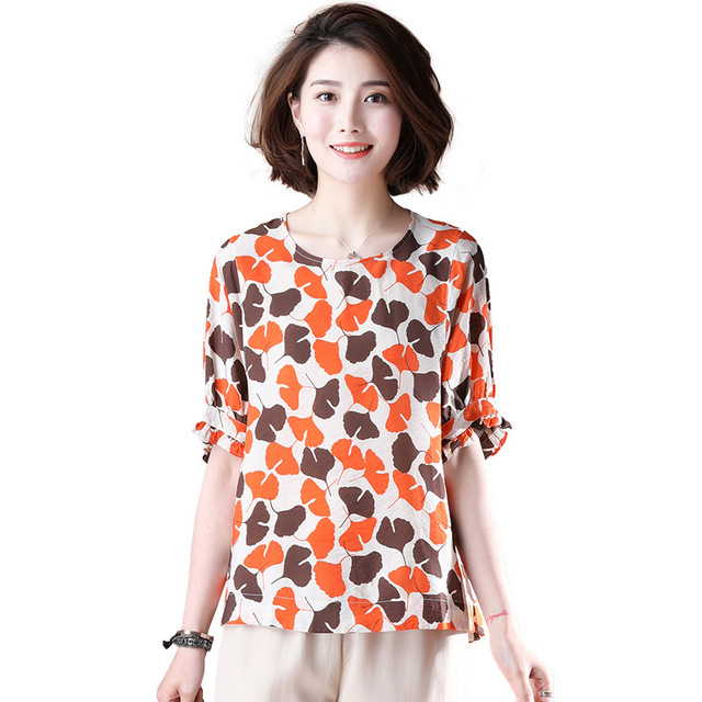 Short Sleeve Loose Size Summer New Westernized Leisure T-shirt  