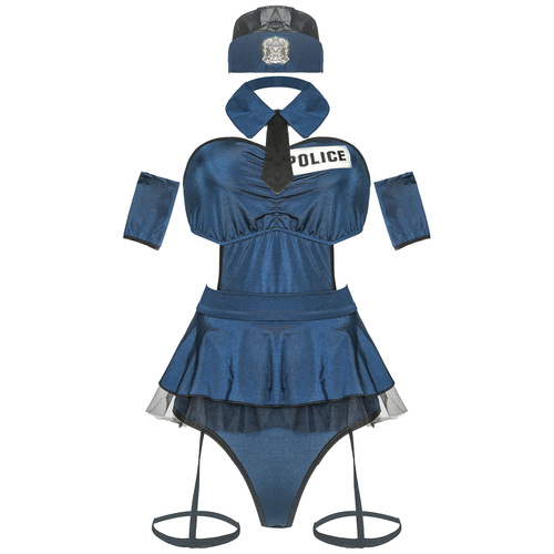 S-XL cosplay police European and American ladies sexy lingerie cosplay sexy one-piece policewoman uniform