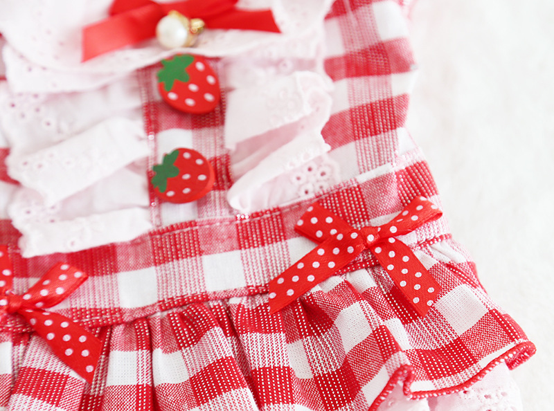 烫金格子花边裙