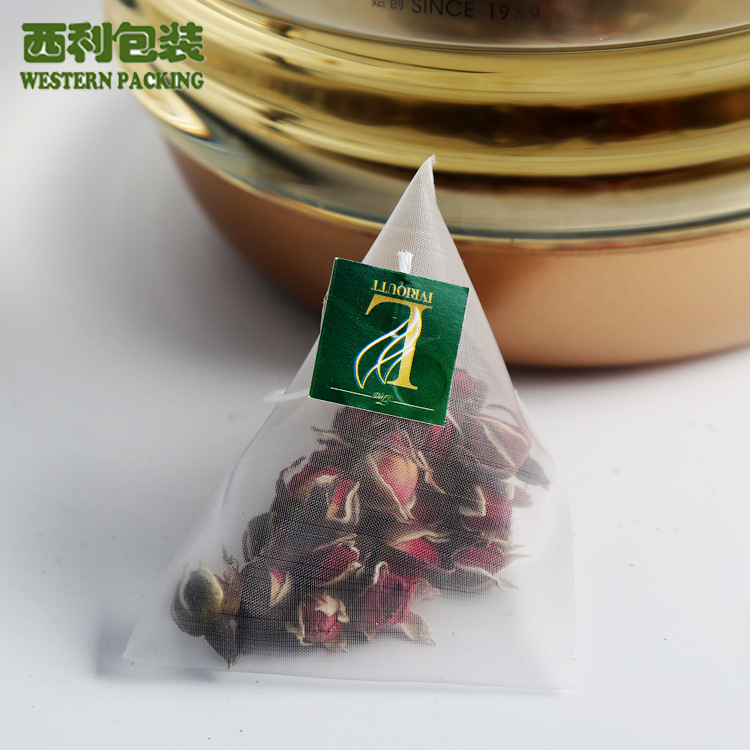 5.8*7尼龙一次性茶叶包泡茶自封袋尼龙三角茶包袋现货可定制LOGO
