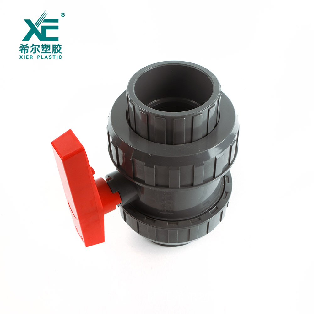 厂家发货 PVC塑胶双由令球阀承插螺纹 75mm