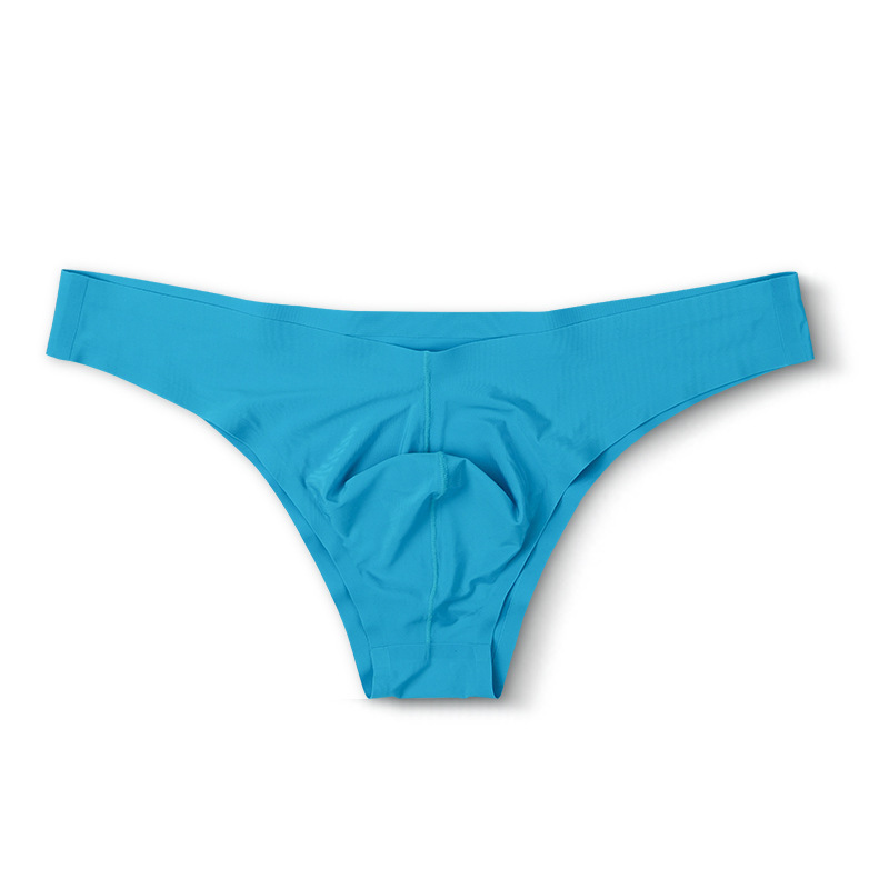 Summer men's seamless ice silk underwear breathable small briefs low waist comfortable fashion men's personality transparent sexy briefs Summer men's seamless ice silk underwear breathable small briefs low waist comfortable fashion men's personality transparent sexy briefs